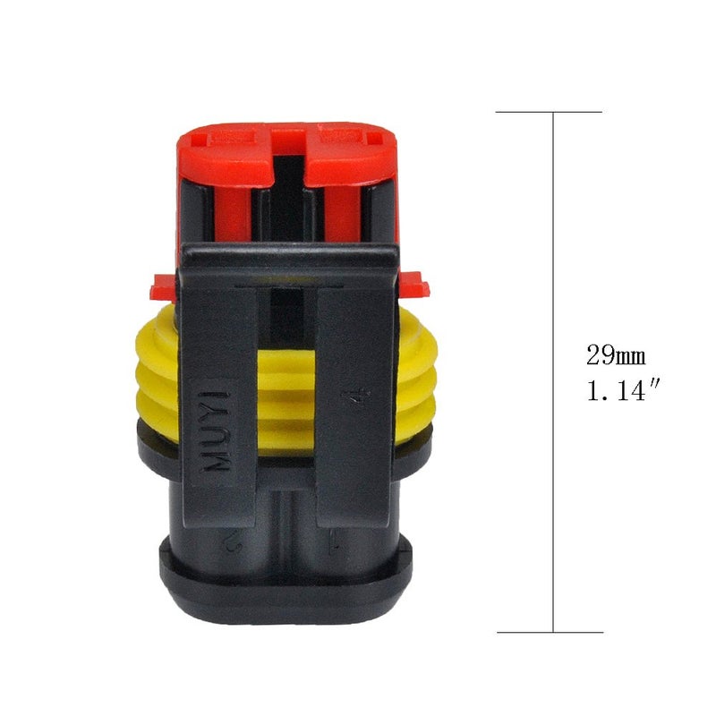 MUYI 10 Kit 2 Pin Way Waterproof Electrical Connector 1.5mm Series Terminals Water Resistend - Image 4